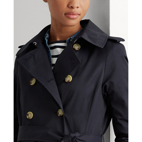 Dark Navy Trench Coat Lauren Petite 6