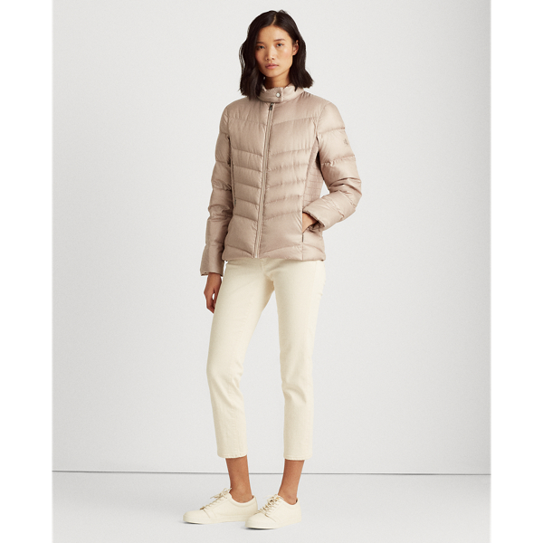 Luxe Chino Down Moto Jacket Lauren Petite 3