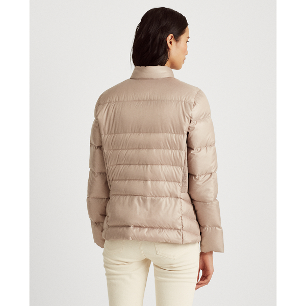 Luxe Chino Down Moto Jacket Lauren Petite 4