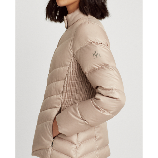 Luxe Chino Down Moto Jacket Lauren Petite 5