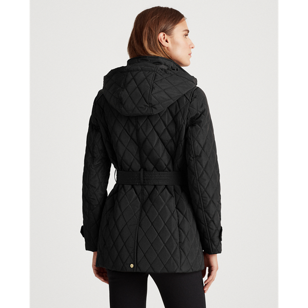 Black Quilted Hooded Jacket Lauren Petite 5