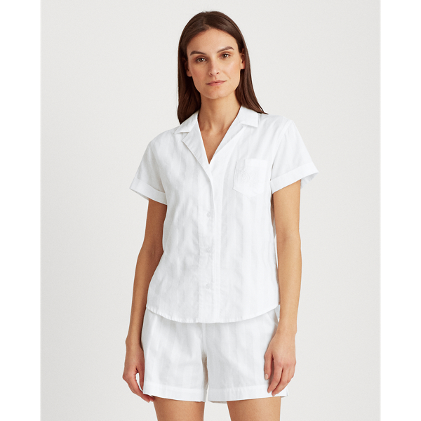 White Cotton Sleep Set Lauren 3
