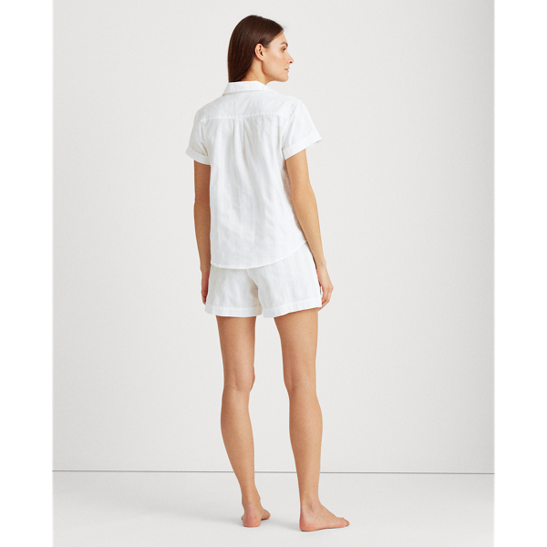 White Cotton Sleep Set Lauren 4