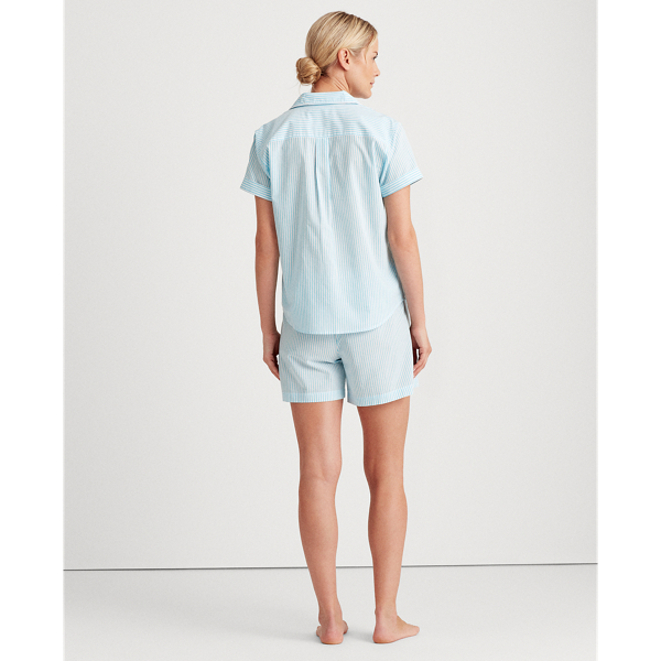 Aqua Stripe Striped Sleep Set Lauren 4