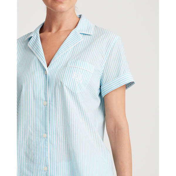 Aqua Stripe Striped Sleep Set Lauren 5