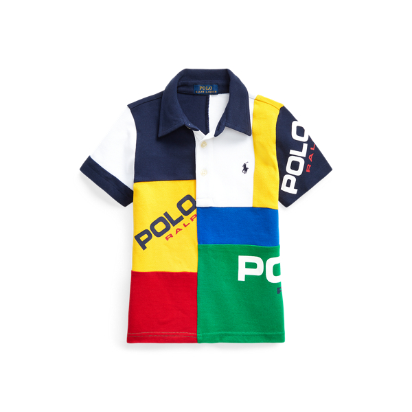 Patchwork Cotton Mesh Polo Boys 1.5-6 Years 1