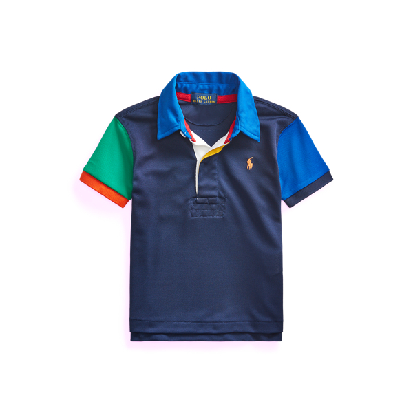 Stretch Mesh Polo Shirt Boys 1.5-6 Years em 1