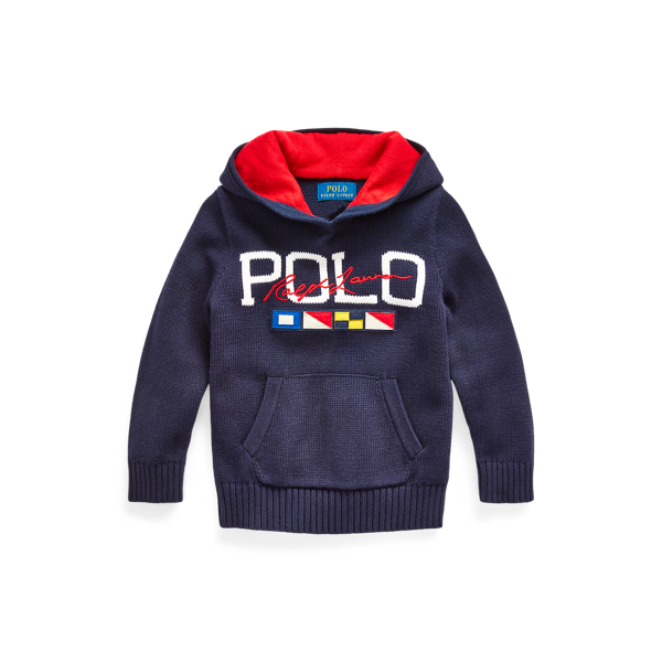 Maglia in cotone con cappuccio e logo Boys 1.5-6 Years in 1