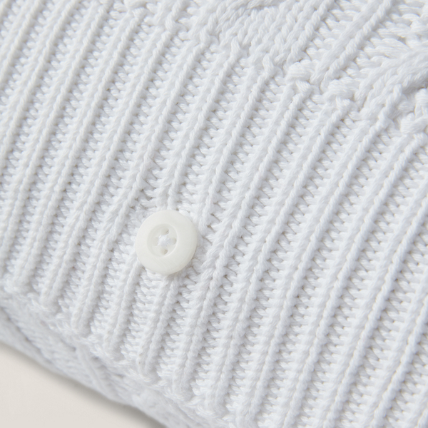 White And Blue Cable-Knit Flag Throw Pillow Ralph Lauren Home 4