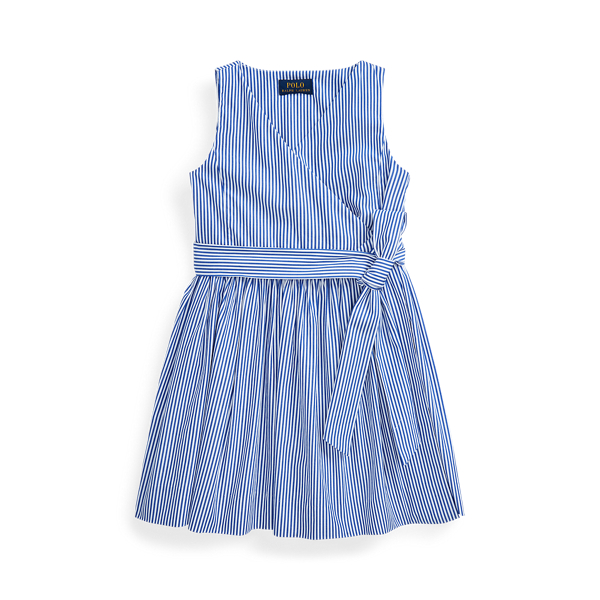 Vestido cruzado de algod&oacute;n a rayas Girls 1.5-6.5 Years en 1