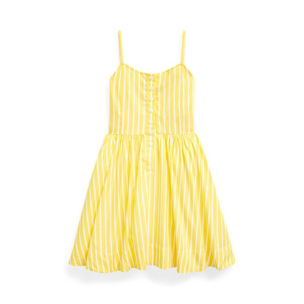 Robe ray&eacute;e en popeline de coton Girls 1.5-6.5 Years en 1