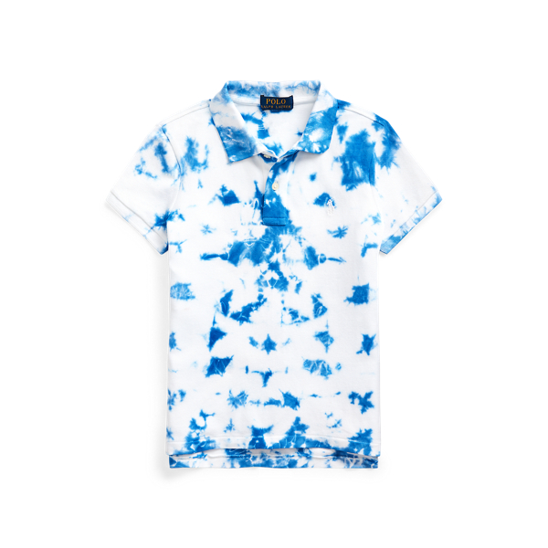 Tie-Dye Stretch Mesh Polo Girls 7-14 Years 1