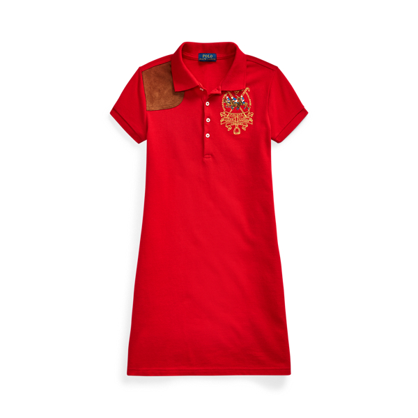 Robe Polo en piqu&eacute; avec joueurs de Polo Girls 7-14 Years en 1