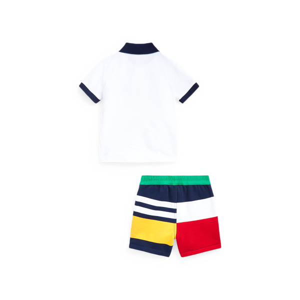 Ralph Lauren boys soft cotton good fleece shorts & polo shirt