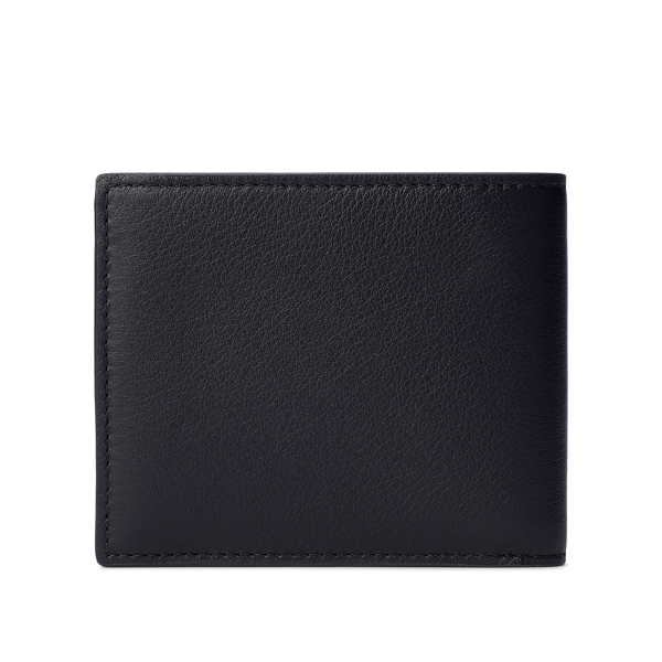 Black/Gold Metal-Plaque Calfskin Wallet Purple Label 2