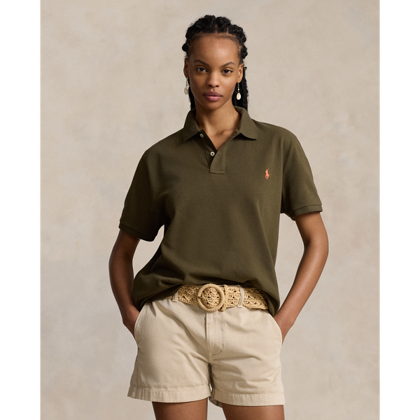 Canopy Olive Classic Fit Mesh Polo Shirt Polo Ralph Lauren 1