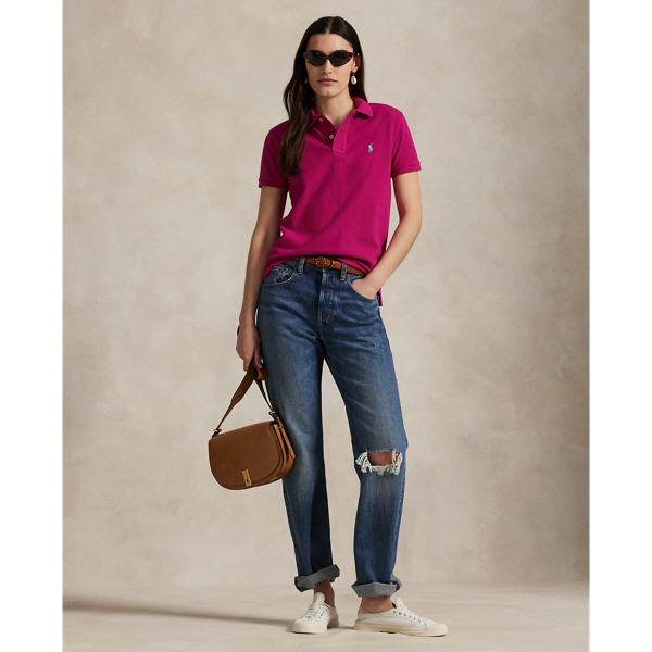 売れ筋商品|||ラルフローレン カットソー トップス レディース Women's Classic-Fit Mesh Polo Shirt Office Blue Classic Fit Mesh Polo Shirt | Ralph Lauren