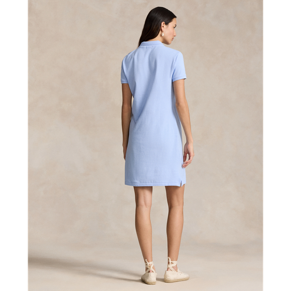 Blue Cotton Mesh Polo Dress Polo Ralph Lauren 5