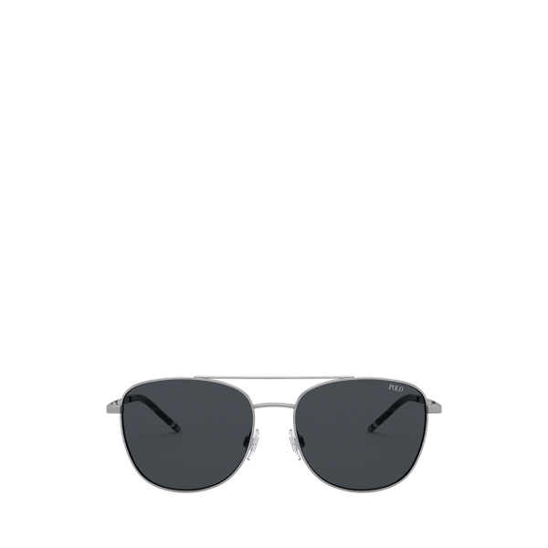 Grey Striped Rectangular Sunglasses Polo Ralph Lauren 2