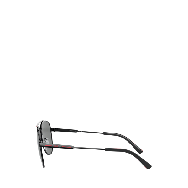 Silver Mirror Striped Pilot Sunglasses Polo Ralph Lauren 3