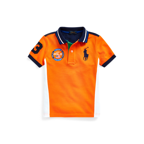 Colour-Blocked Cotton Mesh Polo Boys 1.5-6 Years 1