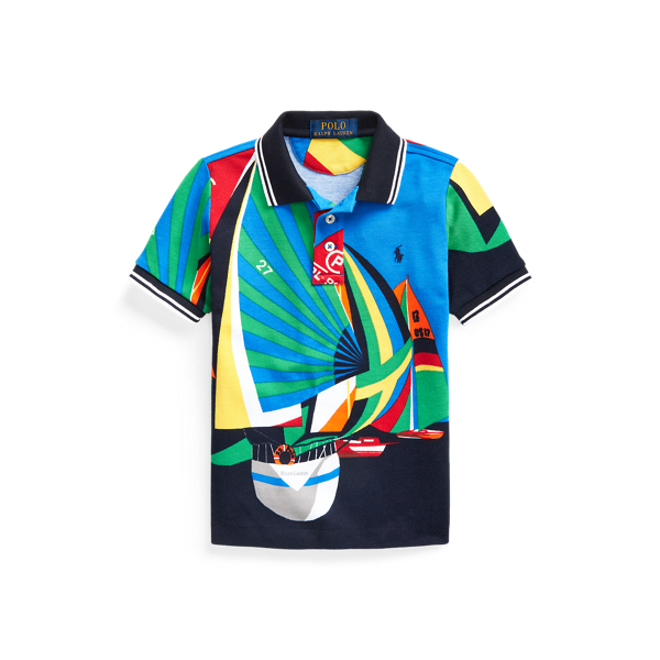 Sailboat Cotton Mesh Polo Boys 1.5-6 Years em 1