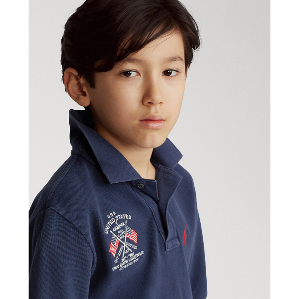Cruise Navy Americana Cotton Mesh Polo Boys 8-20 6