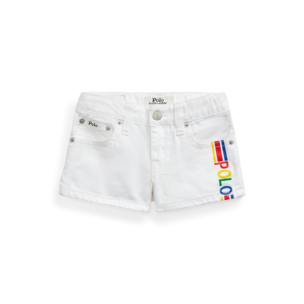 Polo Cotton Denim Short Girls 1.5-6.5 Years in 1