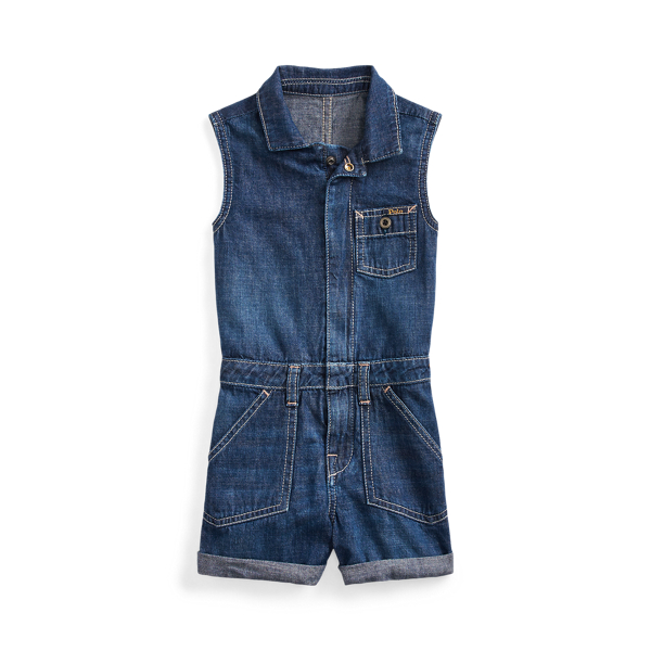 Flag Cotton Denim Playsuit Girls 1.5-6.5 Years 1