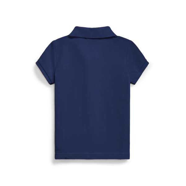 Newport Navy The Iconic Cotton Mesh Polo Shirt Girls 1.5-6.5 Years 3