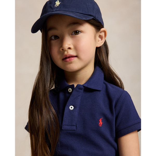 Newport Navy The Iconic Cotton Mesh Polo Shirt Girls 1.5-6.5 Years 5