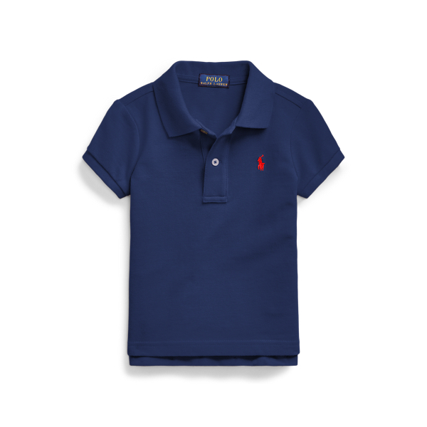 Newport Navy The Iconic Cotton Mesh Polo Shirt Girls 1.5-6.5 Years 2