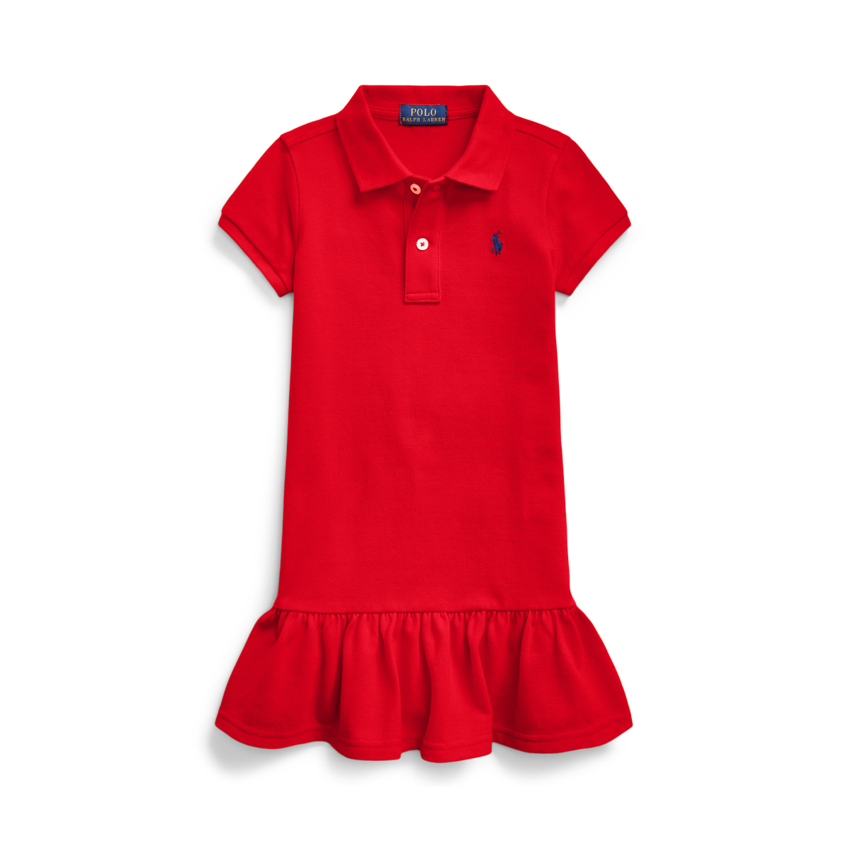 パーティードレス POLO RALPH LAUREN Openwork pique polo shirt dress Polo Ralph Lauren Openwork pique polo shirt dress WHITE