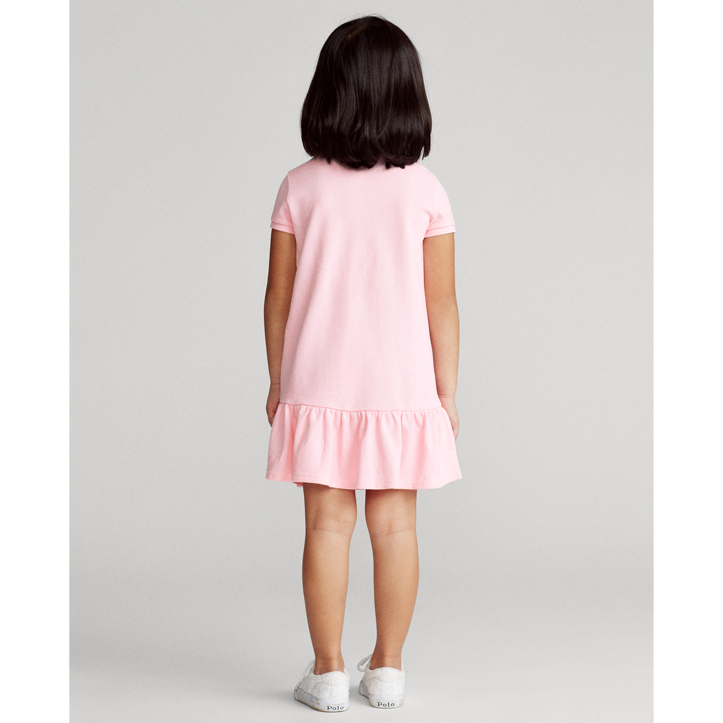 Детское платье Ralph Lauren Cotton Mesh Polo Dress, цвет: Розовый — фото 3