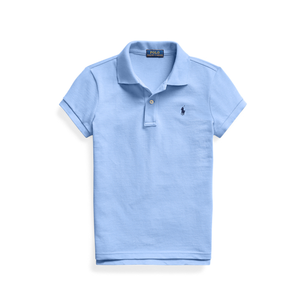 Harbor Island Blue The Iconic Cotton Mesh Polo Shirt Girls 7-16 for back to school 1