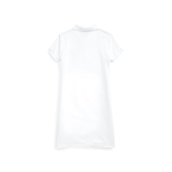 White Cotton Mesh Polo Dress Girls 7-16 3