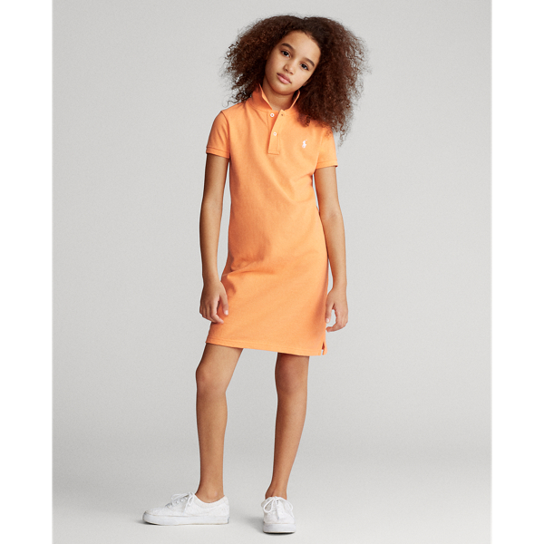 Cotton Mesh Polo Dress