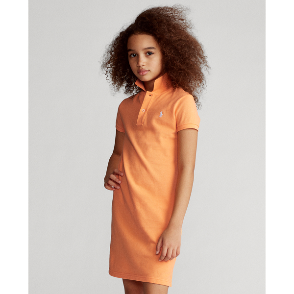 Cotton Mesh Polo Dress