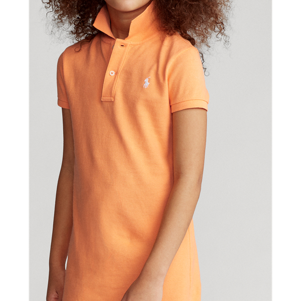 Cotton Mesh Polo Dress