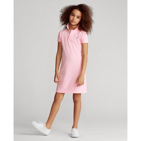 Cotton Mesh Polo Dress