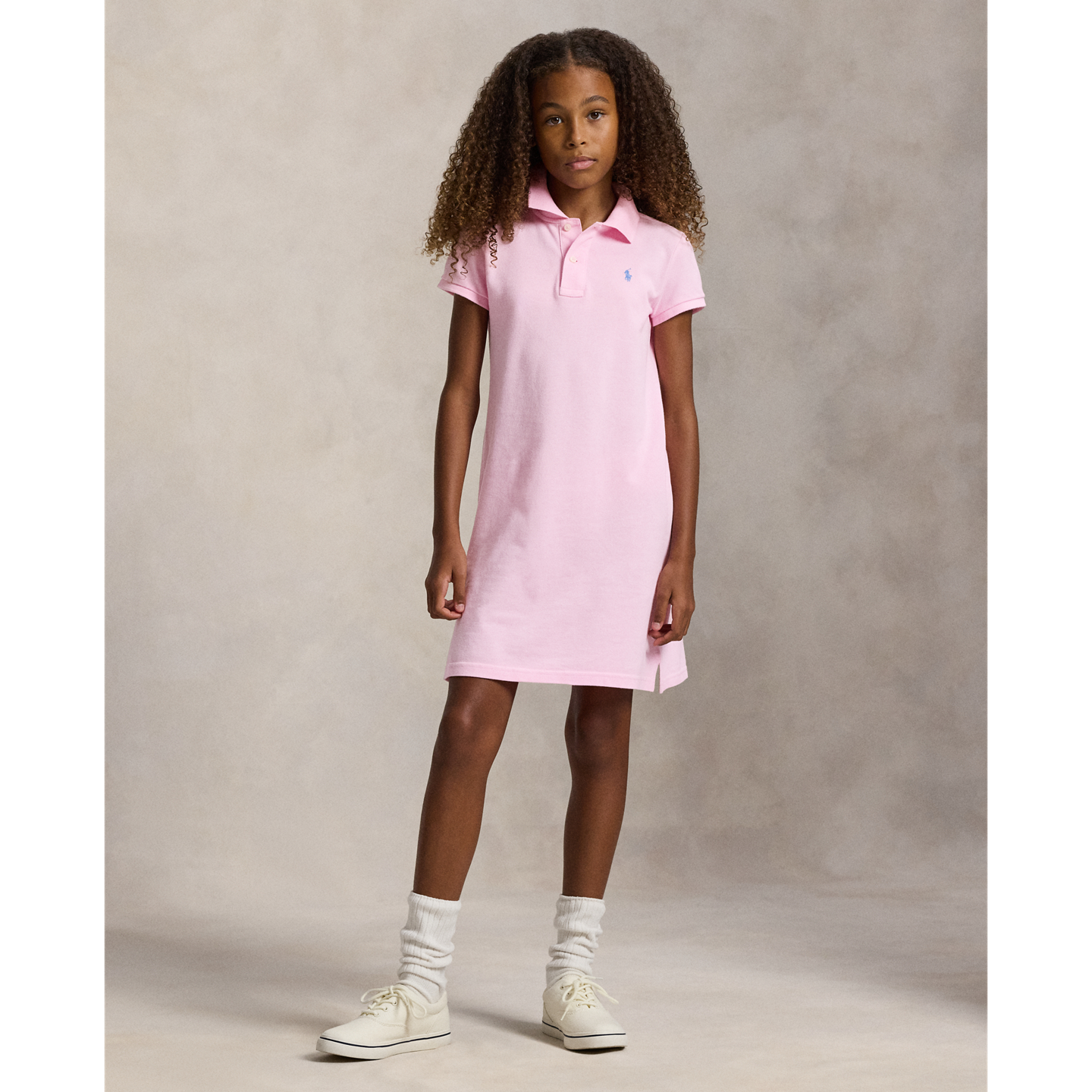 Детское платье Ralph Lauren Cotton Mesh Polo, цвет: Розовый — фото 4