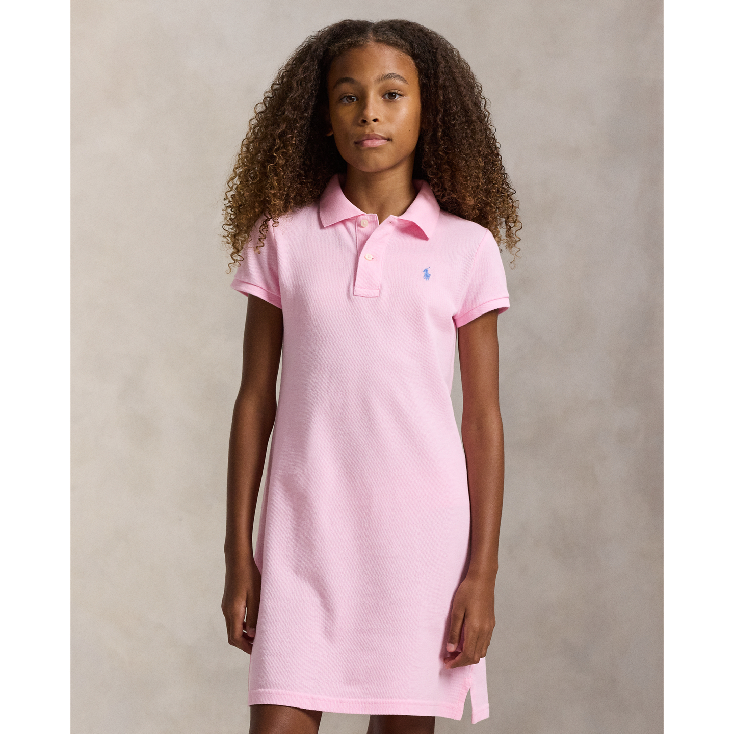 Детское платье Ralph Lauren Cotton Mesh Polo, цвет: Розовый — фото 2