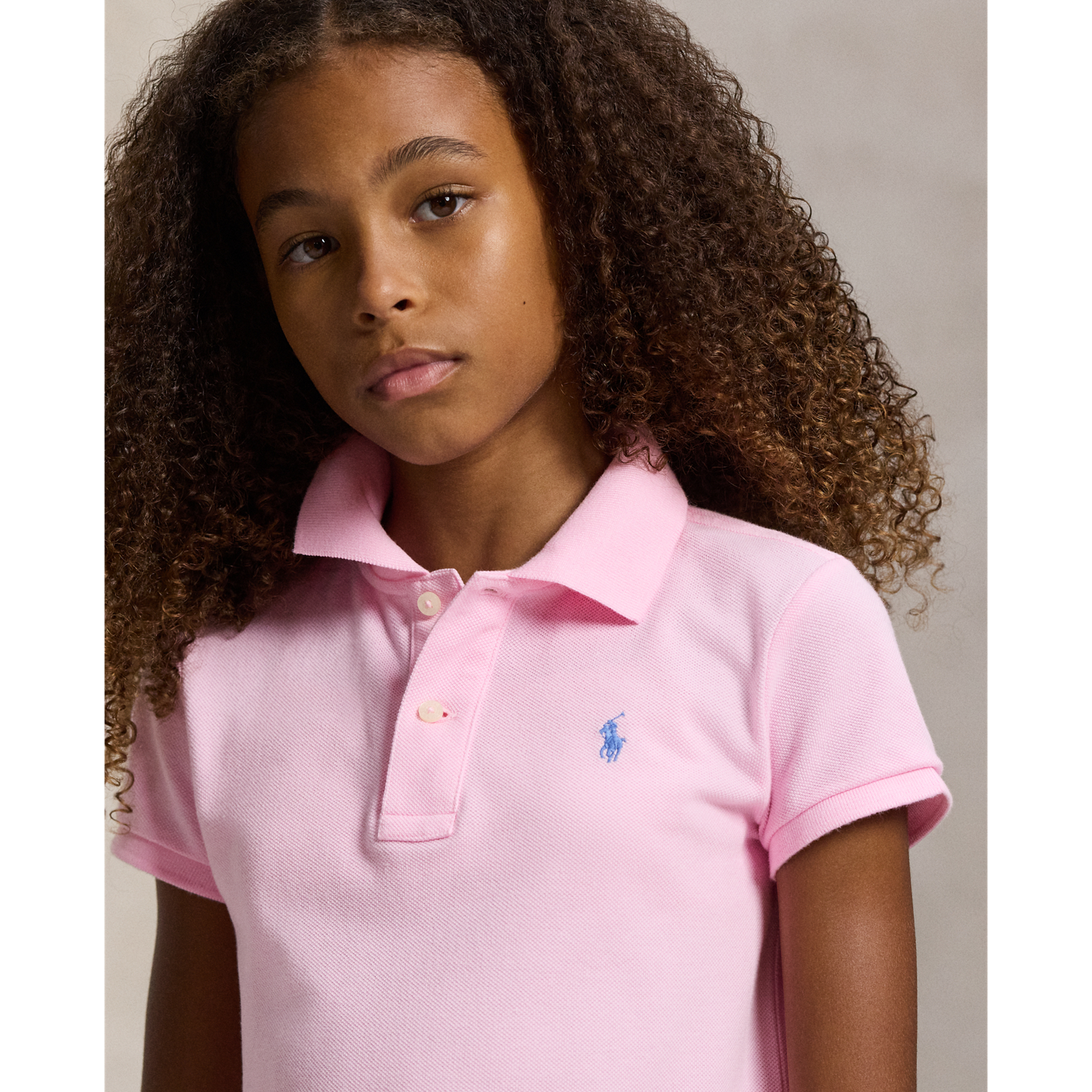 Детское платье Ralph Lauren Cotton Mesh Polo, цвет: Розовый — фото 3