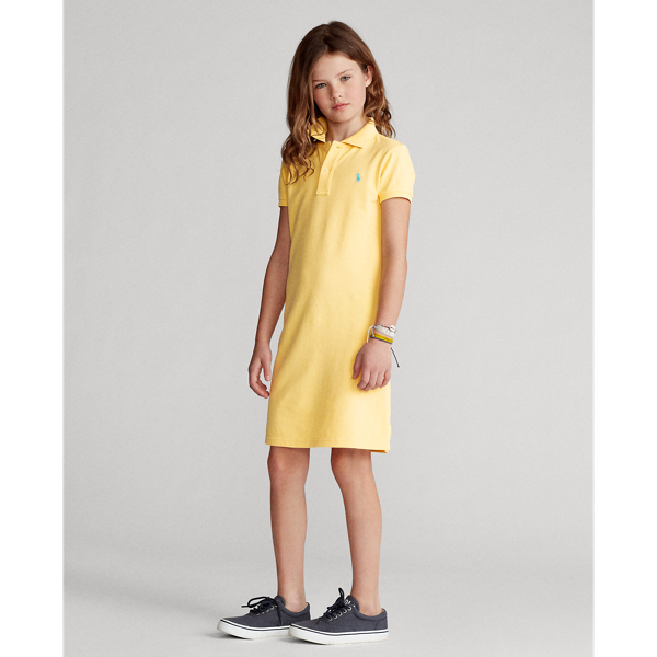 Cotton Mesh Polo Dress