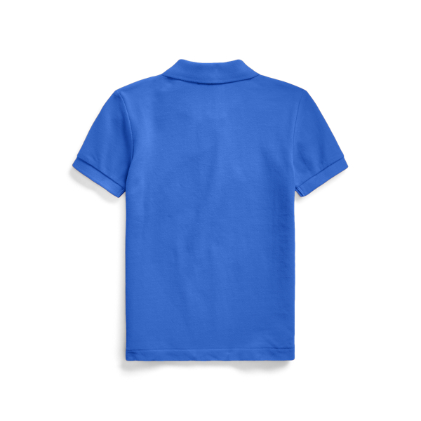 New Iris Blue The Iconic Mesh Polo Shirt Boys 2-7 2