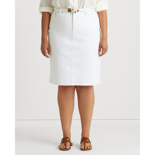 White Denim Skirt Lauren Woman 4