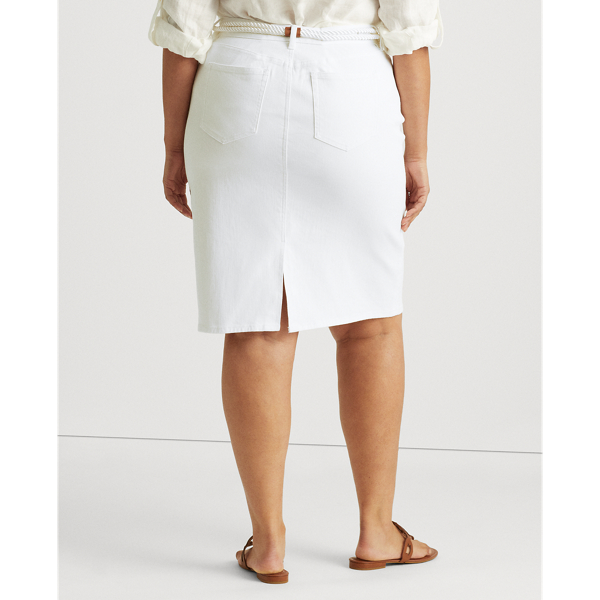 White Denim Skirt Lauren Woman 5