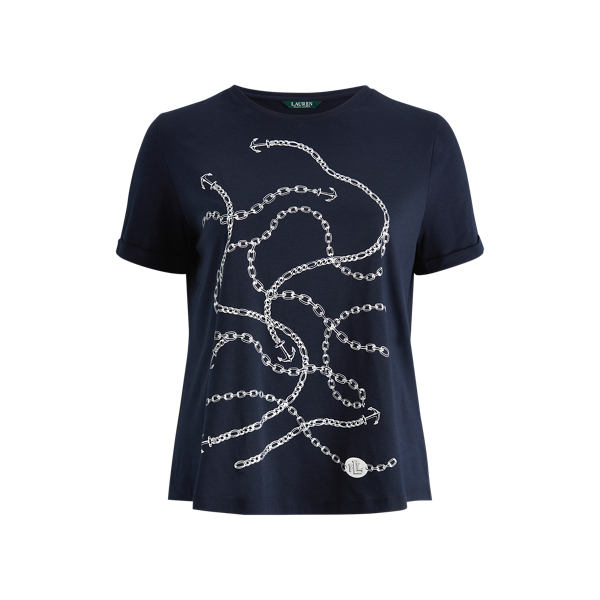 Anchor-Print Cotton Tee Lauren Woman 1