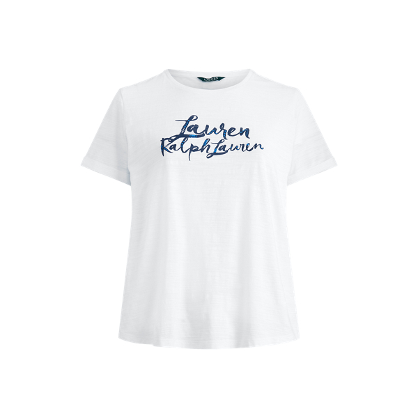 Script Logo Cotton Tee Lauren Woman 1