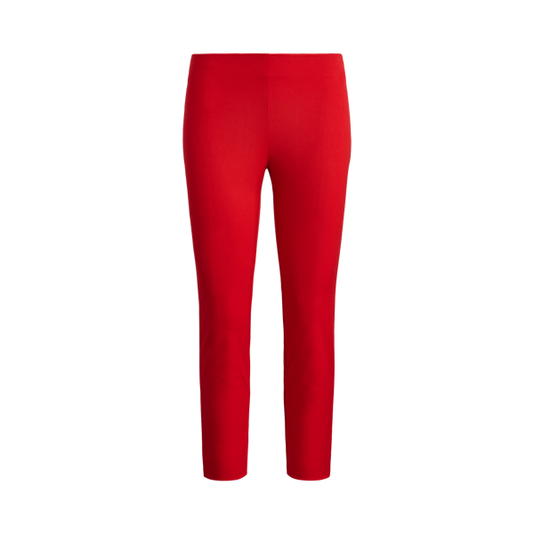 Twill Cropped Skinny Trousers